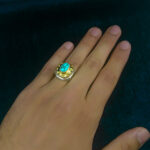 انگشتر نقره دست ساز مردانه طرح آراد با سنگ فیروزه نیشابوری - Image 4