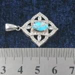 گردنبند نقره زنانه طرح آزاده ۲ با سنگ فیروزه نیشابوری - Image 4