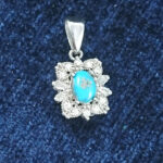 گردنبند نقره زنانه طرح آوازه با سنگ فیروزه نیشابوری - Image 3