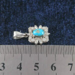 گردنبند نقره زنانه طرح آوازه با سنگ فیروزه نیشابوری - Image 4