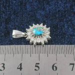 گردنبند نقره زنانه طرح پوپک با سنگ فیروزه نیشابوری - Image 4