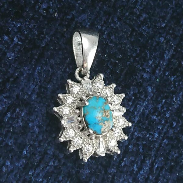 گردنبند فیروزه زنانه نقره