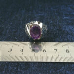 انگشتر نقره مردانه طرح پارسا با سنگ آمیتیست - Image 2