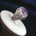 انگشتر نقره مردانه طرح فاخر فربد با سنگ آمیتیست - Image 4