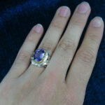 انگشتر نقره مردانه فاخر دست ساز طرح فاخر پیمان با سنگ آمیتیست - Image 4