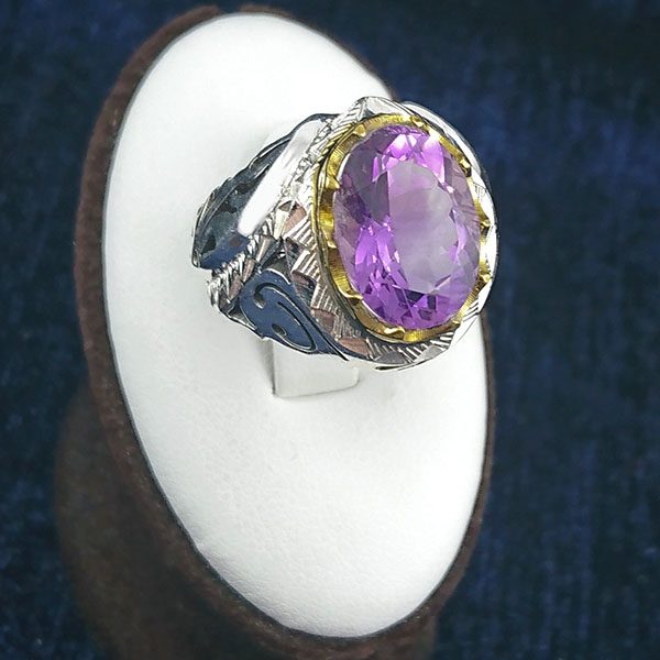 انگشتر آمیتیست دست ساز