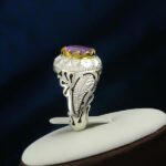 انگشتر نقره مردانه فاخر دست ساز طرح سروش با سنگ آمیتیست - Image 3