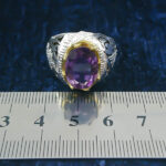 انگشتر نقره مردانه فاخر دست ساز طرح فرزاد با سنگ آمیتیست - Image 3