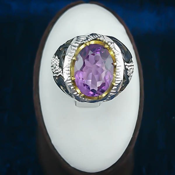 انگشتر آمیتیست دست ساز