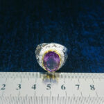 انگشتر نقره مردانه فاخر دست ساز طرح سیامک با سنگ آمیتیست - Image 2