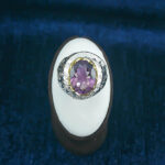 انگشتر نقره مردانه فاخر دست ساز طرح سیامک با سنگ آمیتیست - Image 3