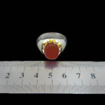 انگشتر نقره مردانه طرح بهنام با سنگ عقیق یمنی سرخ - Image 2