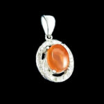 گردنبند عقیق سرخ یمنی نقره زنانه طرح هانا