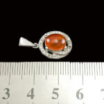 گردنبند عقیق سرخ یمنی نقره زنانه طرح هانا - Image 4