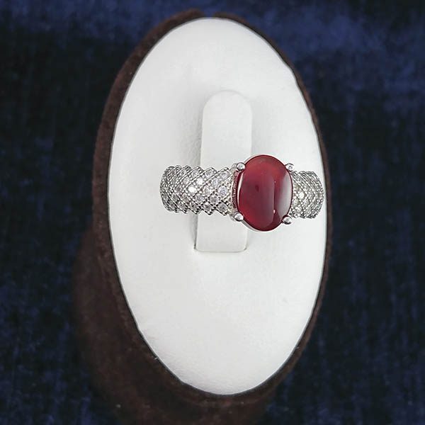 زیباترین انگشتر عقیق یمنی سرخ ظریف