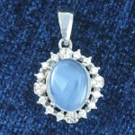 گردنبند نقره زنانه طرح ماندانا با سنگ عقیق کبود یمنی - Image 5