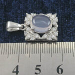 گردنبند نقره زنانه طرح الیکا با سنگ عقیق کبود یمنی - Image 4