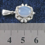 گردنبند نقره زنانه طرح انسیه با سنگ عقیق کبود یمنی - Image 3