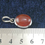 گردنبند نقره زنانه و مردانه طرح آینده با سنگ عقیق سرخ یمنی - Image 2