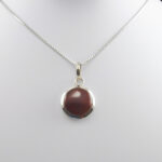 گردنبند نقره زنانه مردانه طرح حقیقت با سنگ عقیق سرخ یمنی - Image 3