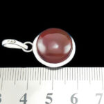 گردنبند نقره زنانه مردانه طرح حقیقت با سنگ عقیق سرخ یمنی - Image 2