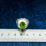 انگشتر نقره مردانه فاخر دست ساز طرح فریبرز با سنگ زبرجد - Image 2