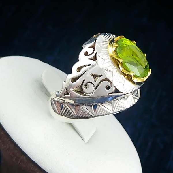 انگشتر زبرجد مردانه فاخر