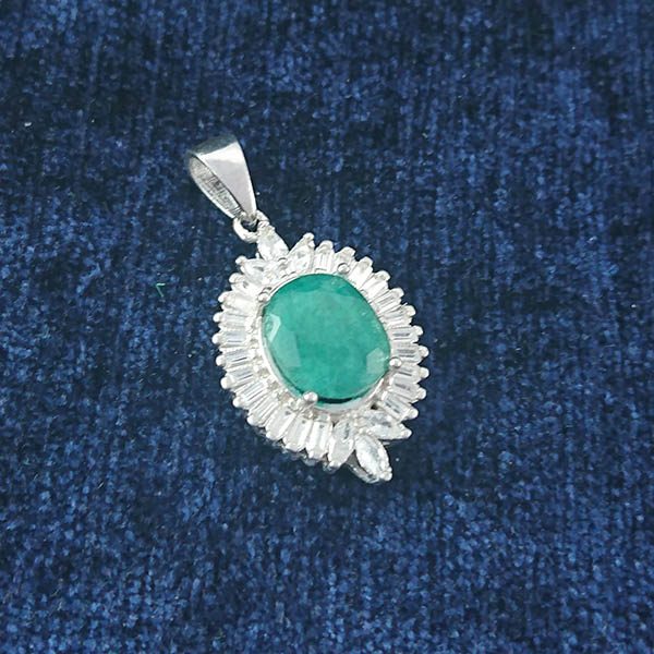 گردنبند زمرد زنانه نقره فاخر