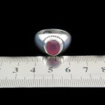 انگشتر نقره مردانه طرح باربد با سنگ یاقوت سرخ الماس تراش - Image 2