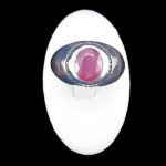 انگشتر نقره مردانه طرح باربد با سنگ یاقوت سرخ الماس تراش - Image 4