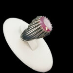 انگشتر نقره مردانه طرح دانیال با سنگ یاقوت سرخ الماس تراش - Image 3