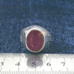 انگشتر نقره مردانه طرح فاخر کیارش با سنگ یاقوت سرخ الماس تراش - Image 2