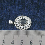 گردنبند نقره زنانه طرح ساینا با سنگ یاقوت کبود الماس تراش - Image 4