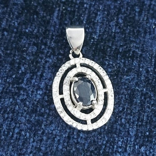 گردنبند یاقوت کبود زنانه نقره