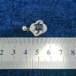 گردنبند نقره زنانه طرح رومینا با سنگ یاقوت کبود الماس تراش - Image 3