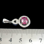 گردنبندیاقوت سرخ نقره زنانه طرح حوری - Image 3