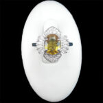 انگشتر نقره زنانه طرح سونیا با سنگ الکساندریت - Image 3