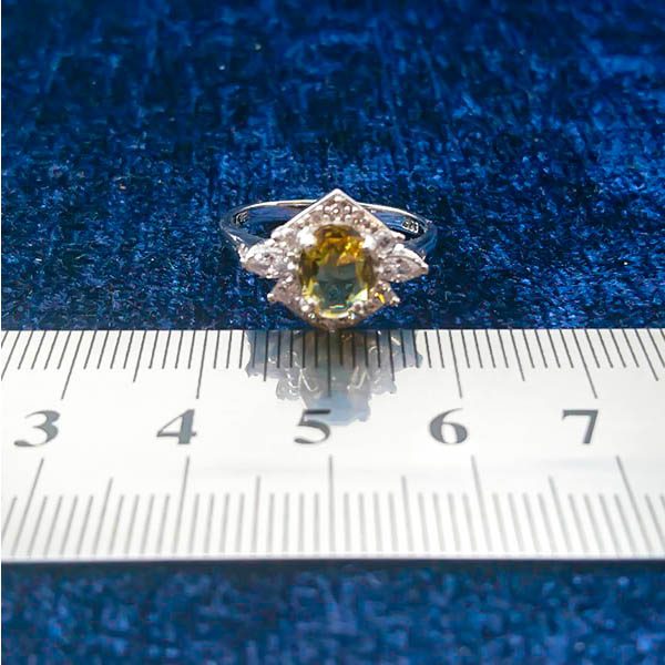 انگشتر نقره زنانه طرح آتریسا با سنگ الکساندریت - Image 4