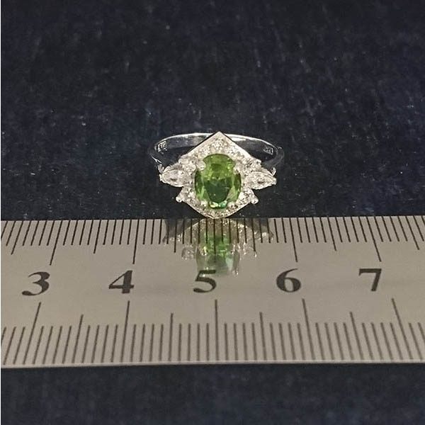 انگشتر نقره زنانه طرح آتریسا با سنگ الکساندریت - Image 5