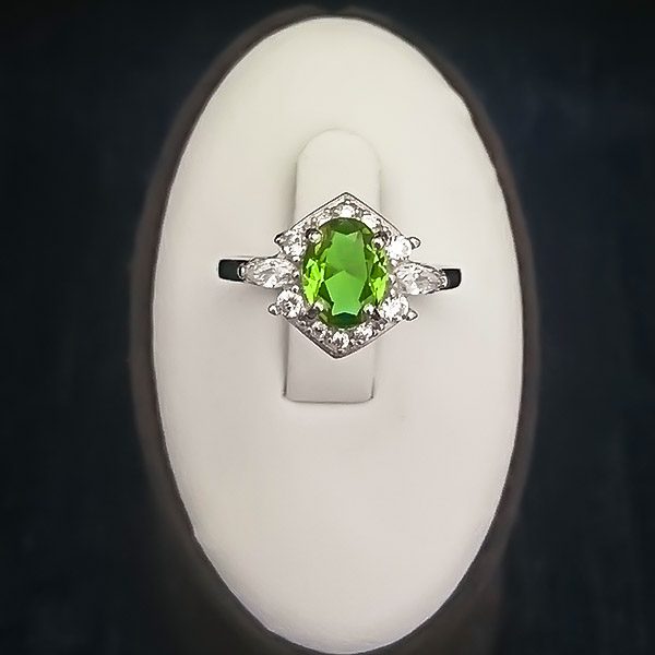 انگشتر نقره زنانه طرح آتریسا با سنگ الکساندریت - Image 2