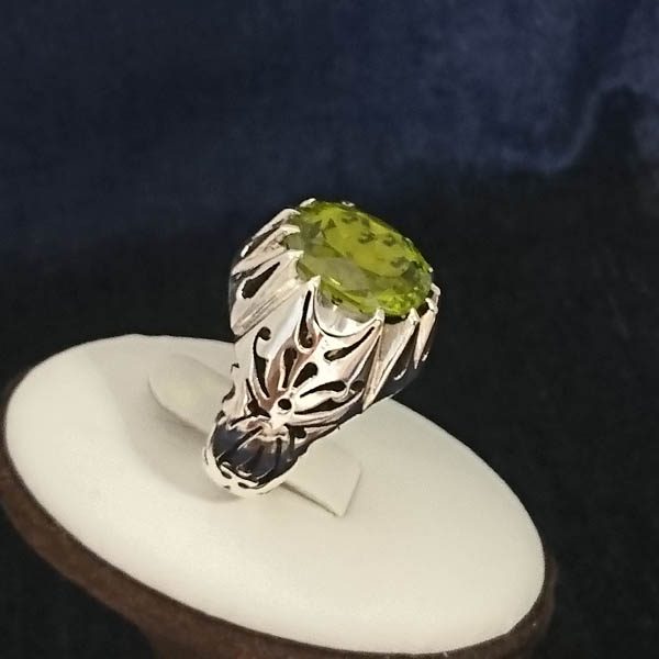 انگشتر نقره مردانه طرح پدرام با سنگ الکساندریت - Image 2