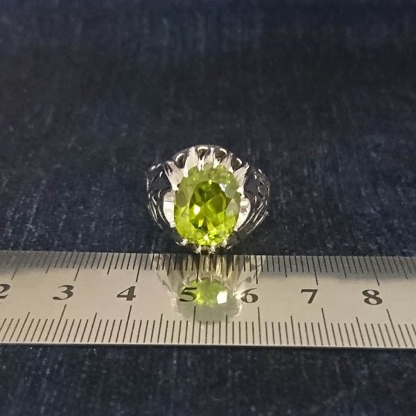 انگشتر نقره مردانه طرح پدرام با سنگ الکساندریت - Image 3