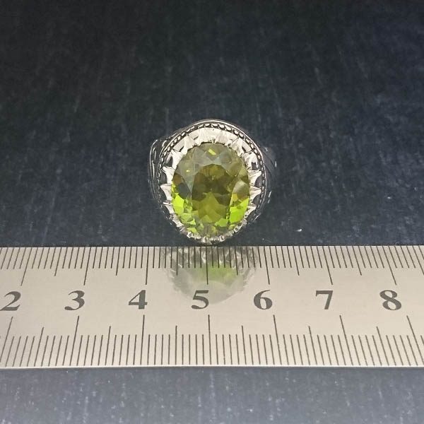 انگشتر نقره مردانه طرح فاخر سینا با سنگ الکساندریت - Image 5