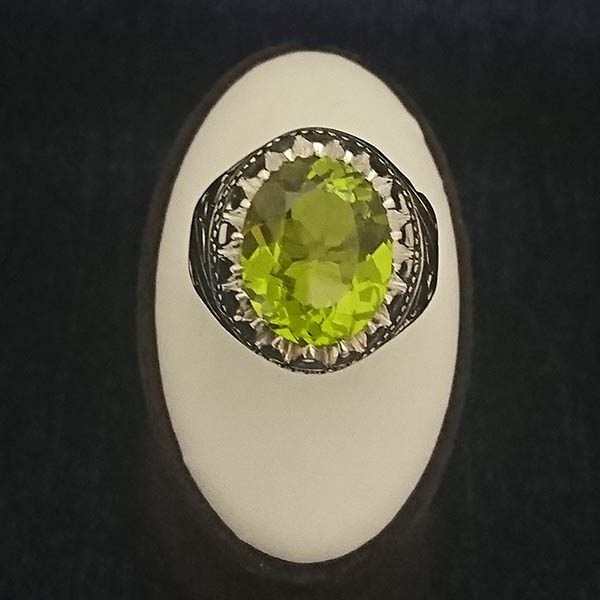 انگشتر نقره مردانه طرح فاخر سینا با سنگ الکساندریت - Image 6