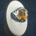 انگشتر نقره مردانه فاخر طرح شهرام با سنگ الکساندریت - Image 4