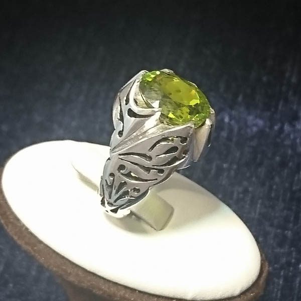 انگشتر نقره مردانه فاخر طرح شهرام با سنگ الکساندریت - Image 6