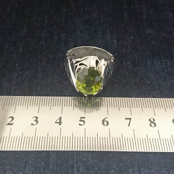 انگشتر نقره مردانه فاخر طرح شهرام با سنگ الکساندریت - Image 3