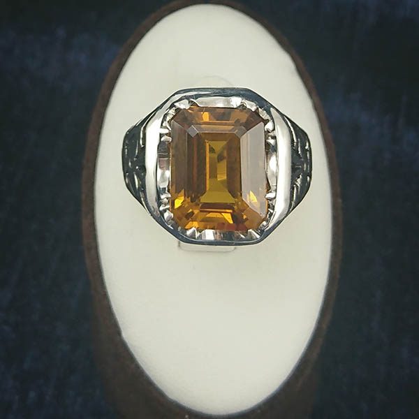 انگشتر نقره مردانه طرح کامبیز با سنگ الکساندریت - Image 4