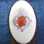 انگشتر نقره زنانه طرح آوینا با سنگ عقیق یمنی سرخ - Image 3