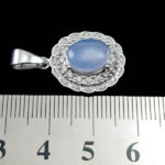 گردنبند عقیق کبود یمنی زنانه نقره طرح فروغ - Image 4